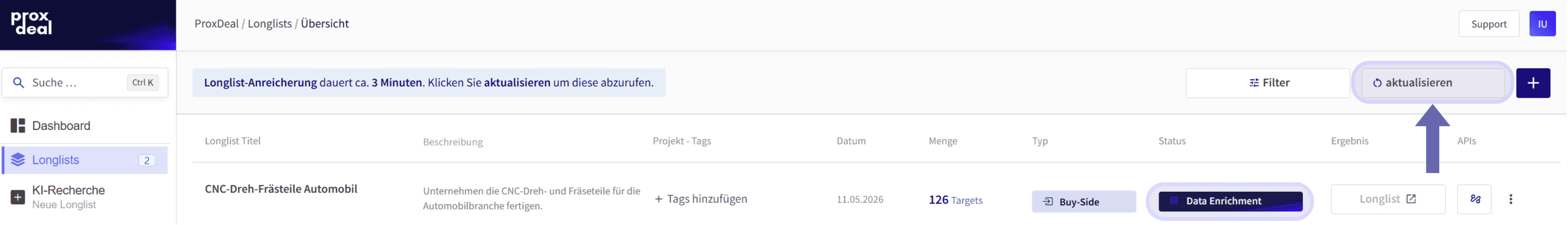 Bild aus Artikel: Buy-Side-Longlists erstellen