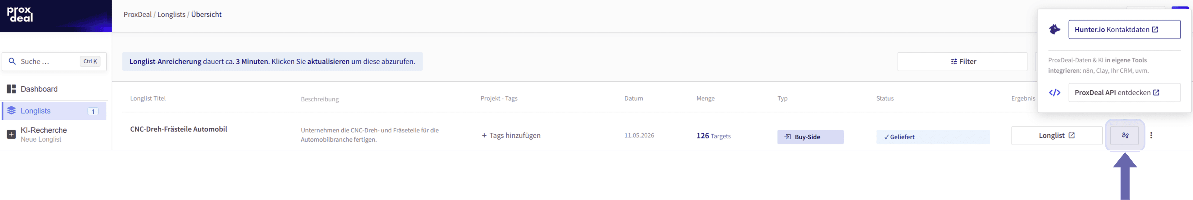 Bild aus Artikel: Buy-Side-Longlists erstellen